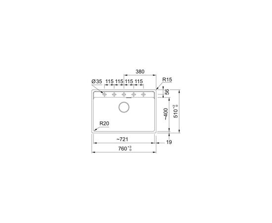 Мойка кухонная Franke 114.0720.007, изображение 2 Мойка кухонная Franke 114.0720.007, изображение 2