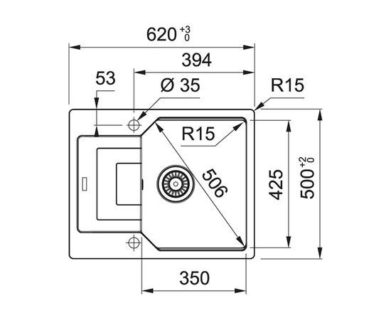 Мойка кухонная Franke 114.0701.807, изображение 5 Мойка кухонная Franke 114.0701.807, изображение 5