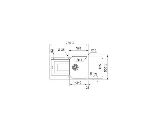 Мойка кухонная Franke 114.0701.805, изображение 2 Мойка кухонная Franke 114.0701.805, изображение 2