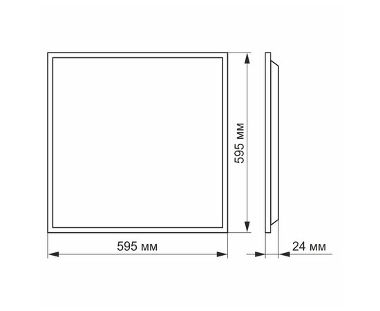 Светильник Videx LED панель 48W 6000K матовая (VL-Pb486W(2)), изображение 2 Светильник Videx LED панель 48W 6000K матовая (VL-Pb486W(2)), изображение 2