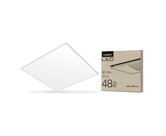 Светильник Videx LED панель 48W 6000K матовая (VL-Pb486W(2)), изображение 3 Светильник Videx LED панель 48W 6000K матовая (VL-Pb486W(2)), изображение 3