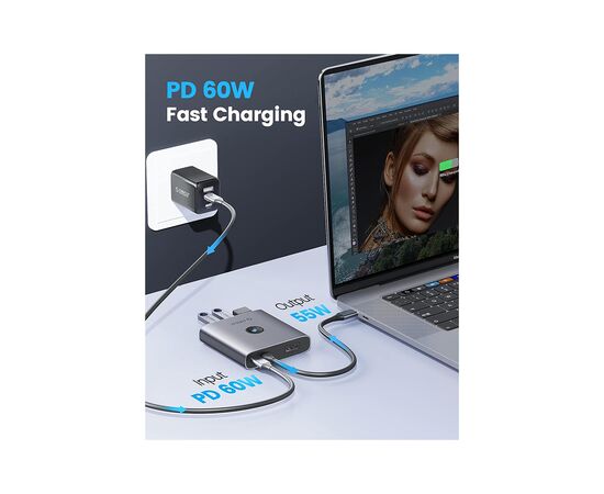 Концентратор Orico USB-C to 5-in-1 Docking Station 5Gbps (CA914227), изображение 3 Концентратор Orico USB-C to 5-in-1 Docking Station 5Gbps (CA914227), изображение 3