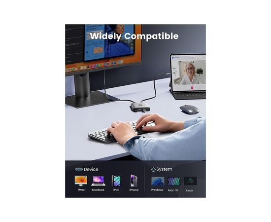 Концентратор Orico USB-C to 5-in-1 Docking Station 5Gbps (CA914227), изображение 5 Концентратор Orico USB-C to 5-in-1 Docking Station 5Gbps (CA914227), изображение 5