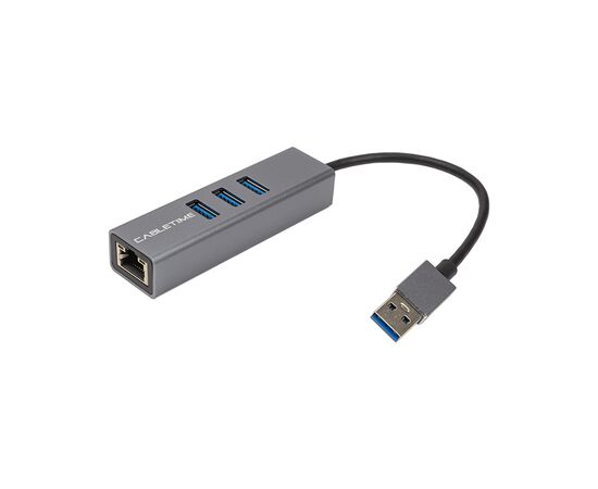 Концентратор Cabletime USB 3.0 to 3xUSB 3.0 + RJ45 0.15m (CA913374)