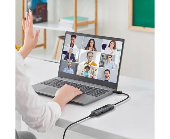 Концентратор XoKo USB-C 5-in-1 USB 3.0 + USB 2.0 + SD/TF + RJ45 100Mbps silver (XK-AC-350), изображение 6 Концентратор XoKo USB-C 5-in-1 USB 3.0 + USB 2.0 + SD/TF + RJ45 100Mbps silver (XK-AC-350), изображение 6
