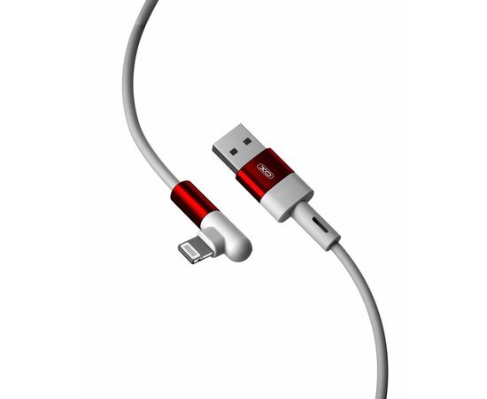 Дата кабель USB 2.0 AM to Lightning 1.0m 2.4A 90° corner white XO (NB152-L-1-WH)