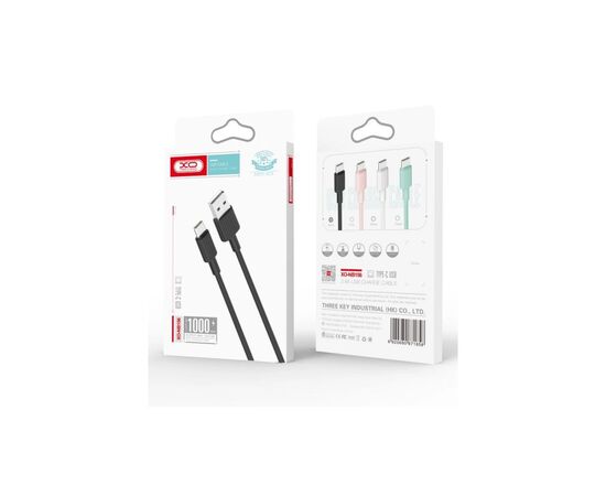 Дата кабель USB 2.0 AM to Lightning 1.0m 2.4A white XO (NB156-L-1-WH), изображение 2 Дата кабель USB 2.0 AM to Lightning 1.0m 2.4A white XO (NB156-L-1-WH), изображение 2