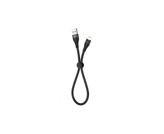 Дата кабель USB 2.0 AM to Lightning 0.25m 2.4A black XO (XO-NB179-025-BK)