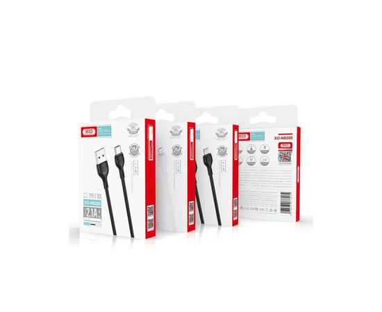 Дата кабель USB 2.0 AM to Lightning 2.0m 2.1A white XO (NB200-L2-WH), изображение 2 Дата кабель USB 2.0 AM to Lightning 2.0m 2.1A white XO (NB200-L2-WH), изображение 2
