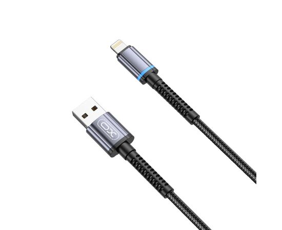 Дата кабель USB 2.0 AM to Lightning 1.0m 2.4A black XO (NB215-L-1-BK)