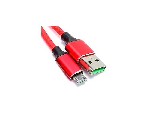 Дата кабель USB 2.0 AM to Micro 5P 1.0m 2.4A braided red XO (NB143-M1-RD), изображение 2 Дата кабель USB 2.0 AM to Micro 5P 1.0m 2.4A braided red XO (NB143-M1-RD), изображение 2
