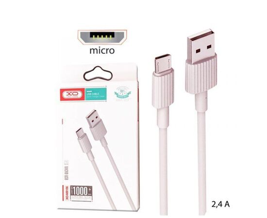 Дата кабель USB 2.0 AM to Micro 5P 1.0m 2.4A pink XO (NB156-M-PN), изображение 2