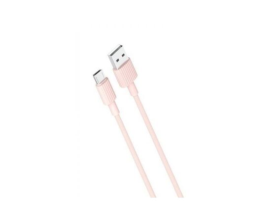 Дата кабель USB 2.0 AM to Micro 5P 1.0m 2.4A pink XO (NB156-M-PN)