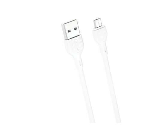 Дата кабель USB 2.0 AM to Micro 5P 1.0m 2.1A white XO (NB200-M-WH)
