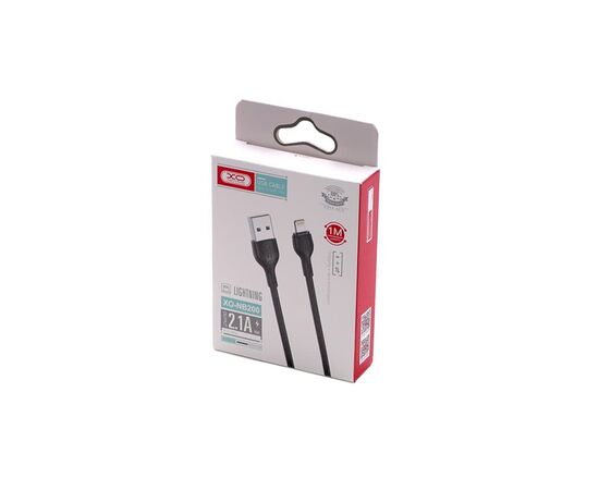 Дата кабель USB 2.0 AM to Lightning 1.0m 2.1A black XO (XO-NB200-L-1-BK), изображение 3 Дата кабель USB 2.0 AM to Lightning 1.0m 2.1A black XO (XO-NB200-L-1-BK), изображение 3