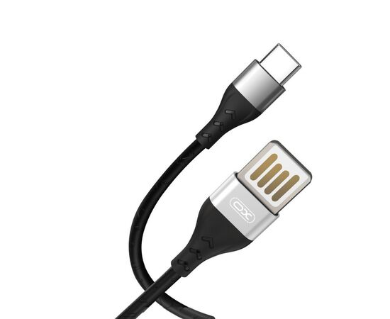 Дата кабель USB 2.0 AM to USB-C 1.0m 2.1A double-side grey XO (NB188-TC-1-GR)