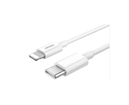 Зарядний пристрій Denmen USB-C PD20W 3.6A + cable USB-C to Lightning white (DM-DC06L-WH), зображення 4 Зарядний пристрій Denmen USB-C PD20W 3.6A + cable USB-C to Lightning white (DM-DC06L-WH), зображення 4