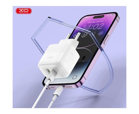 Зарядний пристрій XO 1xUSB QC3.0 + 1xUSB-C PD20W (XO-QC37), зображення 2 Зарядний пристрій XO 1xUSB QC3.0 + 1xUSB-C PD20W (XO-QC37), зображення 2