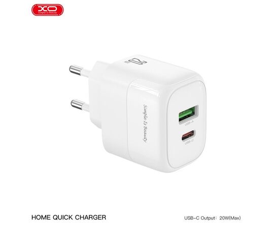 Зарядний пристрій XO 1xUSB QC3.0 + 1xUSB-C PD20W (XO-QC37), зображення 8 Зарядний пристрій XO 1xUSB QC3.0 + 1xUSB-C PD20W (XO-QC37), зображення 8