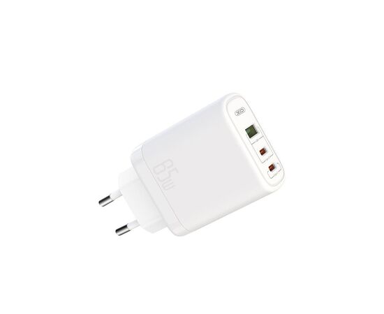Зарядний пристрій XO 2xUSB-C PD65W + 1xUSB 45W white (СE04-WH)