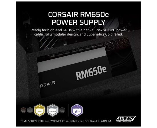 Блок питания Corsair 650W RM650e (CP-9020302-EU), изображение 6 Блок питания Corsair 650W RM650e (CP-9020302-EU), изображение 6