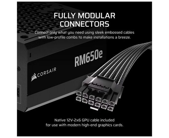 Блок питания Corsair 650W RM650e (CP-9020302-EU), изображение 7 Блок питания Corsair 650W RM650e (CP-9020302-EU), изображение 7