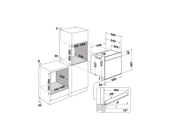 Духовой шкаф Whirlpool WOI4S8CM1SEA, изображение 12 Духовой шкаф Whirlpool WOI4S8CM1SEA, изображение 12