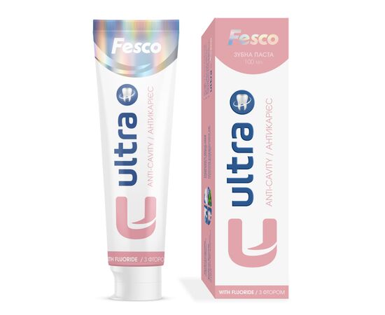 Зубная паста Fesco Ultra Anti-Cavity Антикариес 100 мл (4820204701963), изображение 2 Зубная паста Fesco Ultra Anti-Cavity Антикариес 100 мл (4820204701963), изображение 2