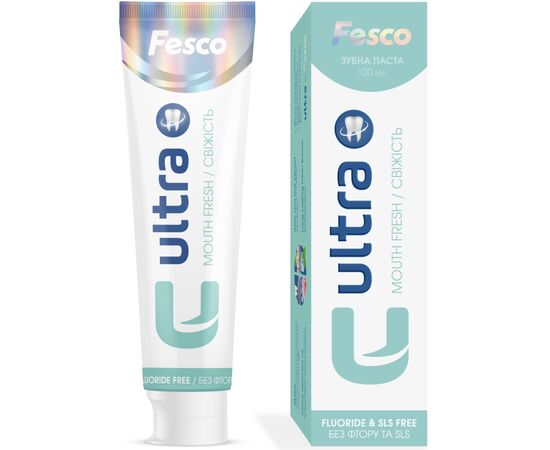 Зубная паста Fesco Ultra Mouth Fresh Свежесть 100 мл (4820204701987), изображение 2 Зубная паста Fesco Ultra Mouth Fresh Свежесть 100 мл (4820204701987), изображение 2