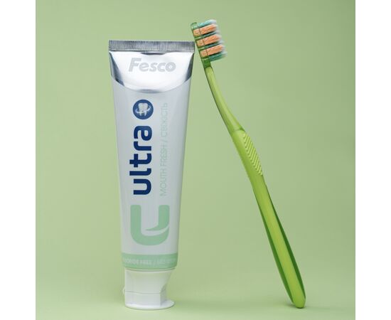 Зубная паста Fesco Ultra Mouth Fresh Свежесть 100 мл (4820204701987), изображение 5 Зубная паста Fesco Ultra Mouth Fresh Свежесть 100 мл (4820204701987), изображение 5