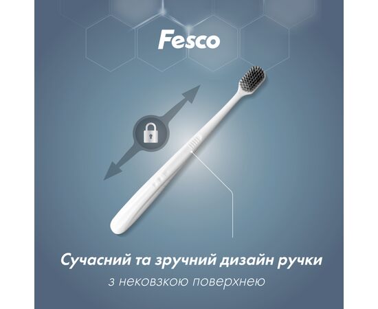 Зубная щетка Fesco Black & White Series Soft Белая с черной щетиной (4823098414131), изображение 3 Зубная щетка Fesco Black & White Series Soft Белая с черной щетиной (4823098414131), изображение 3
