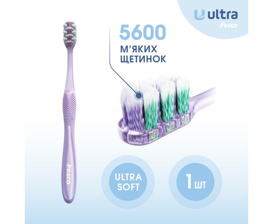 Зубная щетка Fesco Ultra Multi Brush Soft Фиолетовая (4820204702106), изображение 3 Зубная щетка Fesco Ultra Multi Brush Soft Фиолетовая (4820204702106), изображение 3