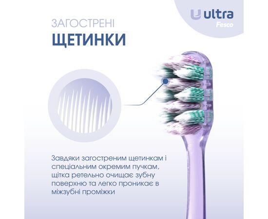 Зубная щетка Fesco Ultra Multi Brush Soft Фиолетовая (4820204702106), изображение 4 Зубная щетка Fesco Ultra Multi Brush Soft Фиолетовая (4820204702106), изображение 4
