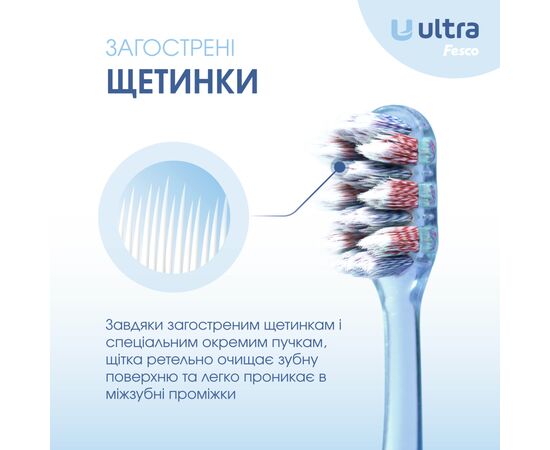 Зубная щетка Fesco Ultra Multi Brush Soft Голубая (4820204702083), изображение 3 Зубная щетка Fesco Ultra Multi Brush Soft Голубая (4820204702083), изображение 3