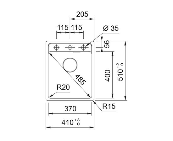 Мойка кухонная Franke 114.0699.230, изображение 2 Мойка кухонная Franke 114.0699.230, изображение 2