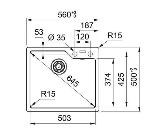 Мойка кухонная Franke 114.0699.236, изображение 5 Мойка кухонная Franke 114.0699.236, изображение 5