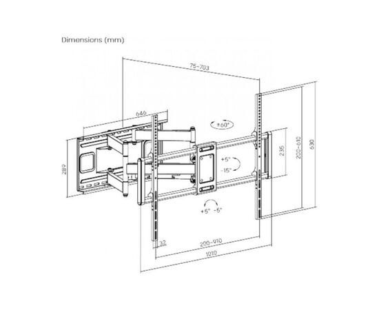 Кронштейн Gembird WM-120ST-01, изображение 2 Кронштейн Gembird WM-120ST-01, изображение 2