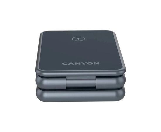 Зарядний пристрій Canyon Foldable wireless charger 15W 3in1 Metal (CNS-WCS309M), зображення 7 Зарядний пристрій Canyon Foldable wireless charger 15W 3in1 Metal (CNS-WCS309M), зображення 7