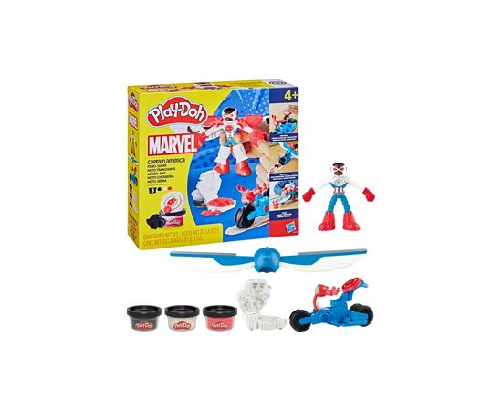 Набор для творчества Hasbro Play-Doh Marvel Капітан Америка з мотоциклом (G0555)
