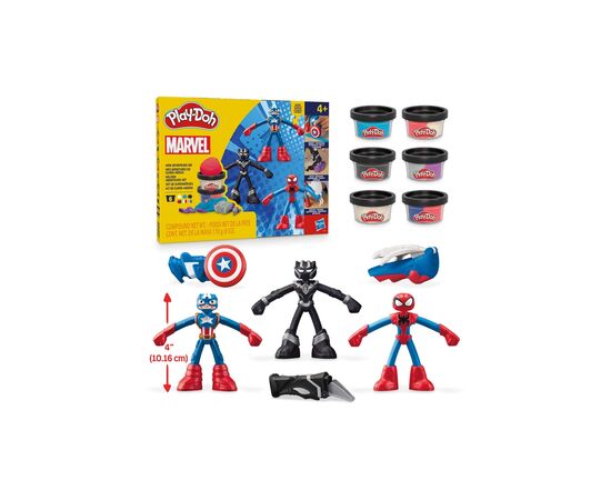 Набор для творчества Hasbro Play-Doh Marvel Пригоди героїв з масою для ліплення (G0333), изображение 2 Набор для творчества Hasbro Play-Doh Marvel Пригоди героїв з масою для ліплення (G0333), изображение 2