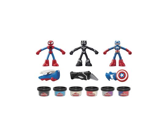 Набор для творчества Hasbro Play-Doh Marvel Пригоди героїв з масою для ліплення (G0333), изображение 3 Набор для творчества Hasbro Play-Doh Marvel Пригоди героїв з масою для ліплення (G0333), изображение 3