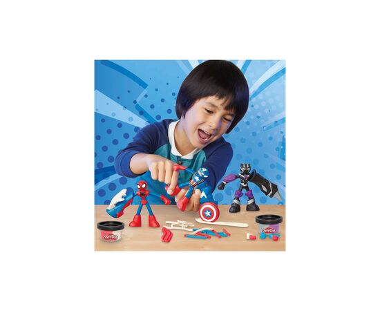 Набор для творчества Hasbro Play-Doh Marvel Пригоди героїв з масою для ліплення (G0333), изображение 8 Набор для творчества Hasbro Play-Doh Marvel Пригоди героїв з масою для ліплення (G0333), изображение 8