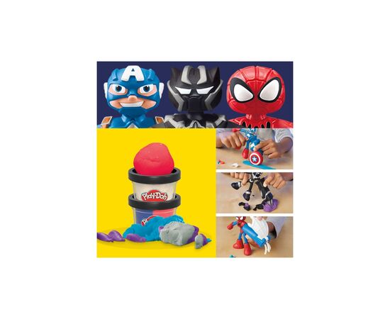 Набор для творчества Hasbro Play-Doh Marvel Пригоди героїв з масою для ліплення (G0333), изображение 9 Набор для творчества Hasbro Play-Doh Marvel Пригоди героїв з масою для ліплення (G0333), изображение 9