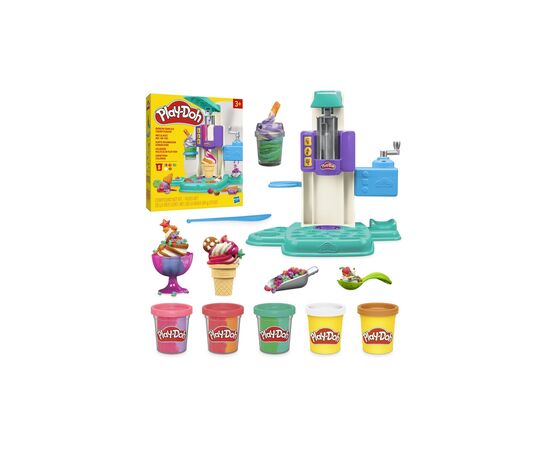 Набор для творчества Hasbro Play-Doh Райдужний вихор морозива (G0028), изображение 2 Набор для творчества Hasbro Play-Doh Райдужний вихор морозива (G0028), изображение 2