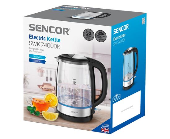 Електрочайник Sencor SWK 7400BK (SWK7400BK), зображення 10 Електрочайник Sencor SWK 7400BK (SWK7400BK), зображення 10