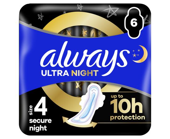 Гигиенические прокладки Always Ultra Secure Night (Размер 4) 6 шт. (8001841733050)