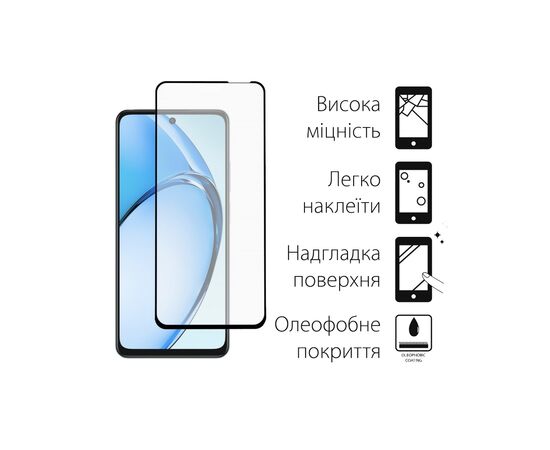 Скло захисне Dengos Full Glue OPPO A20 Black (TGFG-404), зображення 2 Скло захисне Dengos Full Glue OPPO A20 Black (TGFG-404), зображення 2