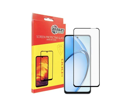 Стекло защитное Dengos Full Glue OPPO A20 Black (TGFG-404)