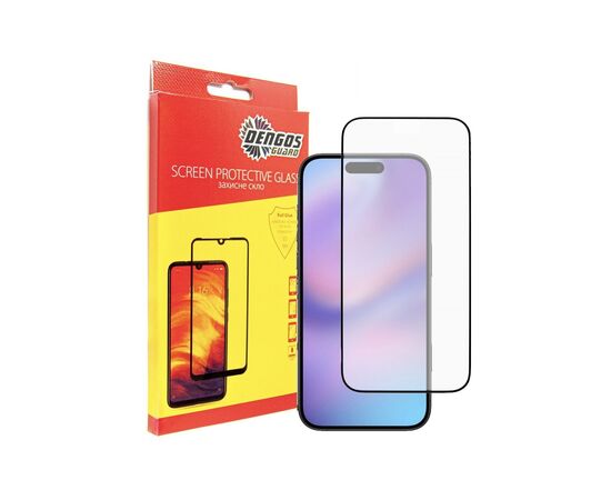 Стекло защитное Dengos Full Glue iPhone 17 Black (TGFG-408)