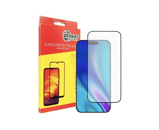 Стекло защитное Dengos Full Glue iPhone 17 Pro Black (TGFG-409)